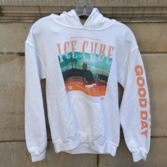 Ice Cube Hoodie "It was a Good Day" Graphic Vintage White Gildan (Sm/P) - Picture 1 of 13